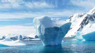 An iceberg hidden below the water's surface, like symptoms of ADHD